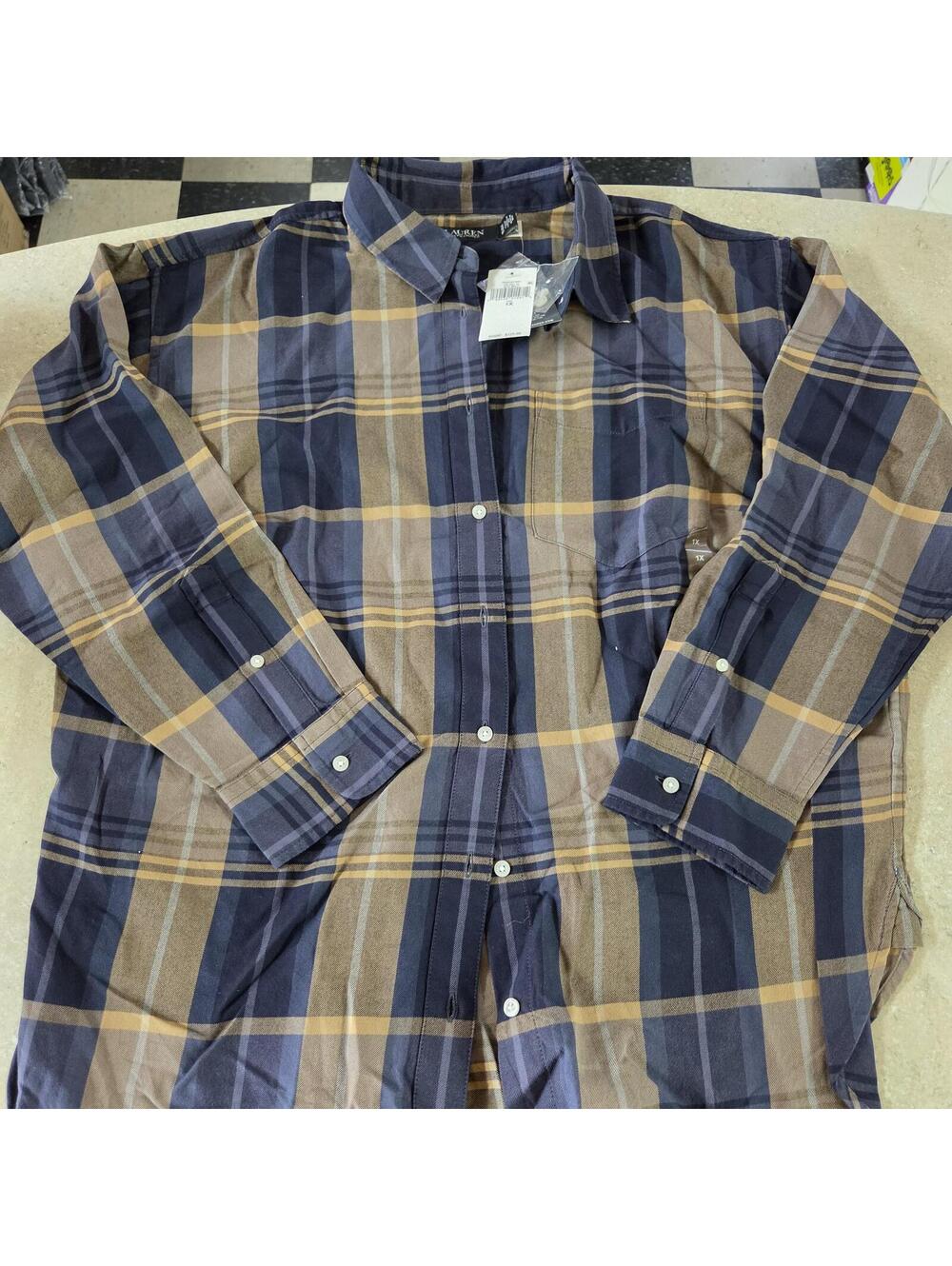 Lauren Ralph Lauren Men's Plaid Long Sleeve Shirt 1X